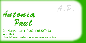 antonia paul business card